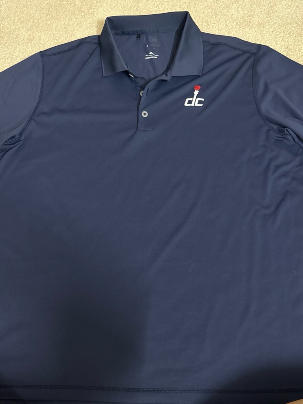 Adidas Washington Wizards Navy Short-Sleeve Polo